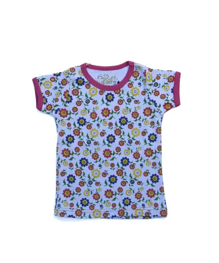 生物沃克短袖襯衫 趣味花卉