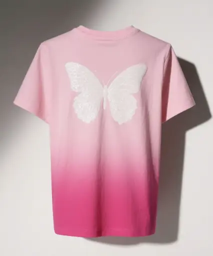 粉紅色圖案T恤